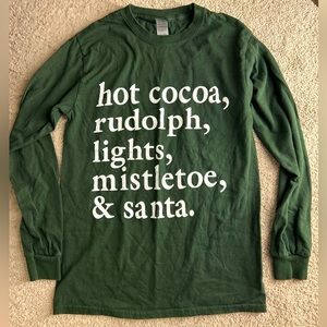 Green Long Sleeve Christmas Shirt| Size Small